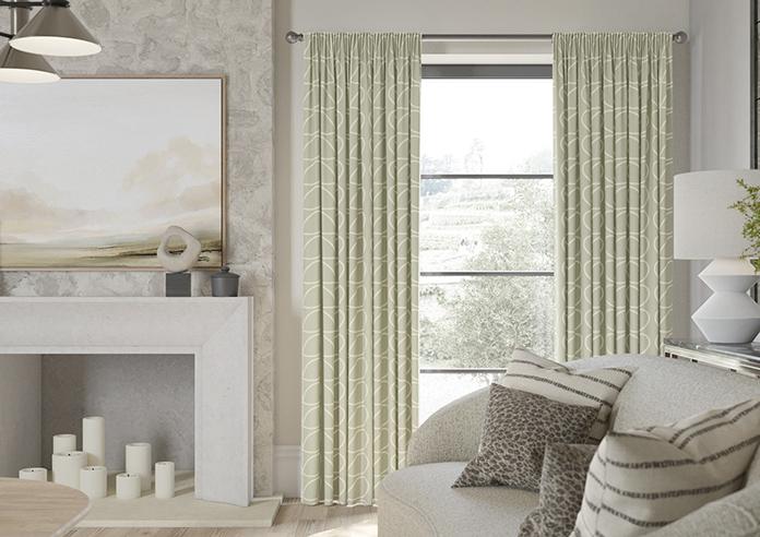 Orla Kiely Jumbo Linear Stem, Pebble - Made to Measure Curtains - Image 3